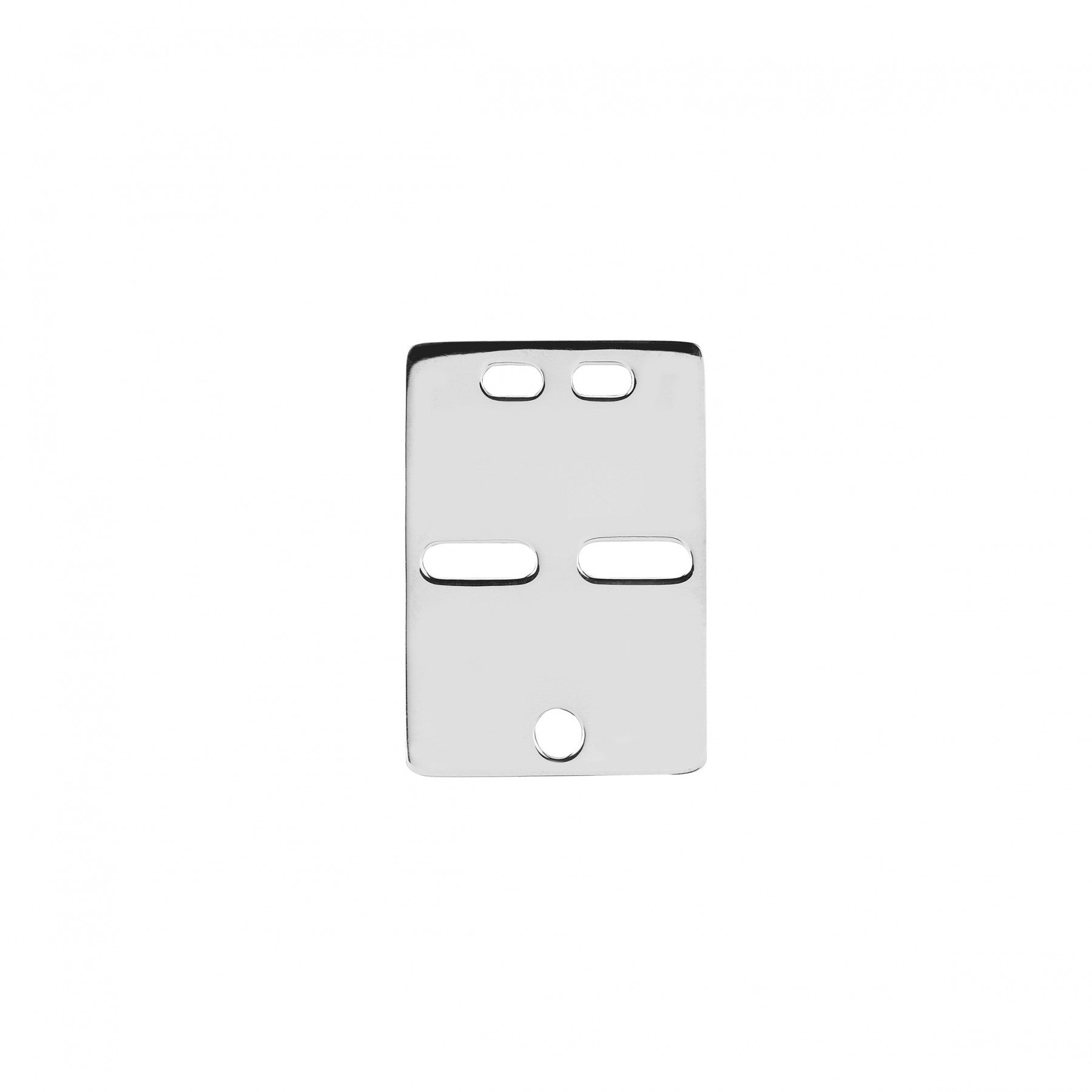 Sølvvedhæng id-plade 26x18 mm.