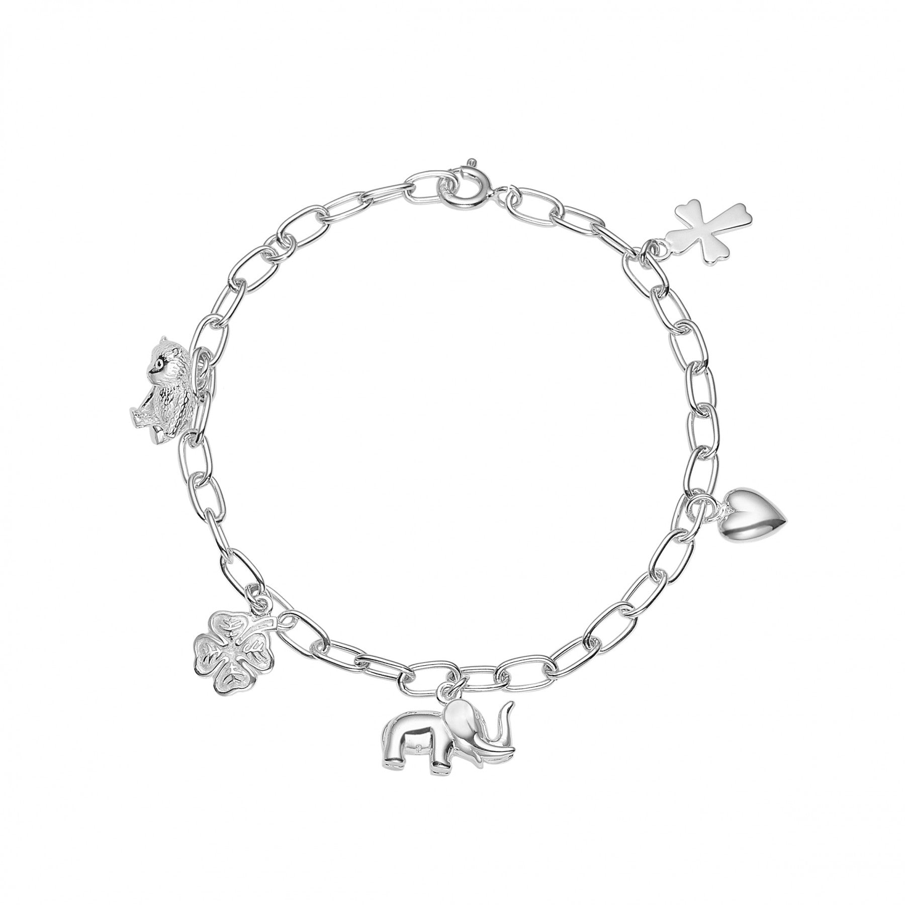 Sølvarmbånd med charms