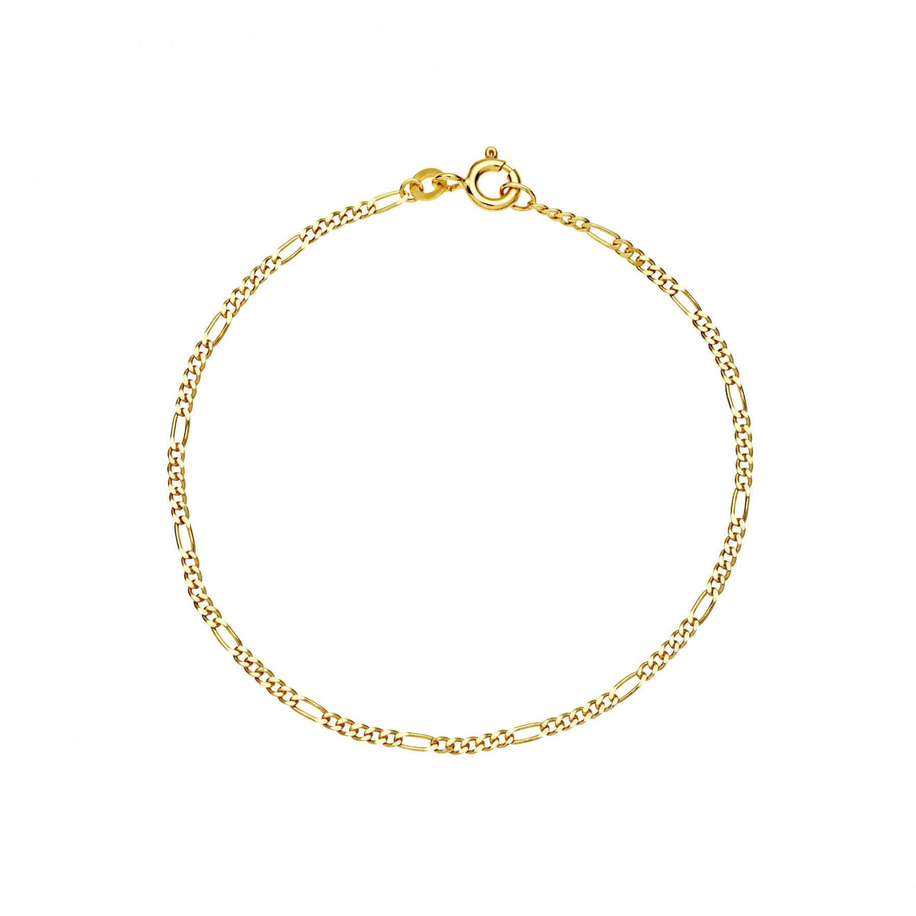 8 kt. Armbånd Figaro 1,9/18 cm.