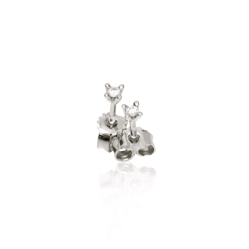 14 kt.ørestikker Luxuz ialt 0,05ct.W.Tca/SI