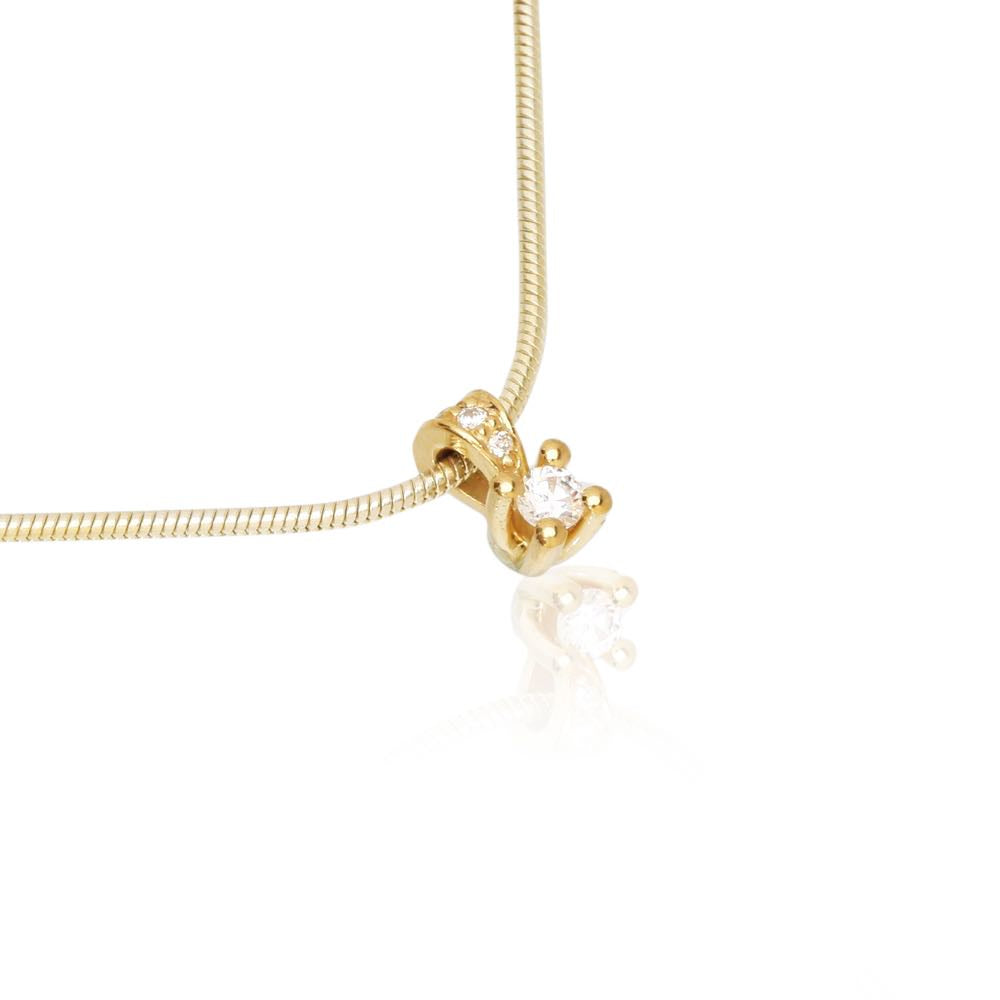 14 kt.vedhæng Luxuz ialt 0,08ct.W.Tca/SI