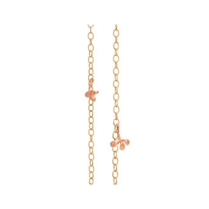 Collier Lotus snoet ankerkæde mellem 18 karat rødg