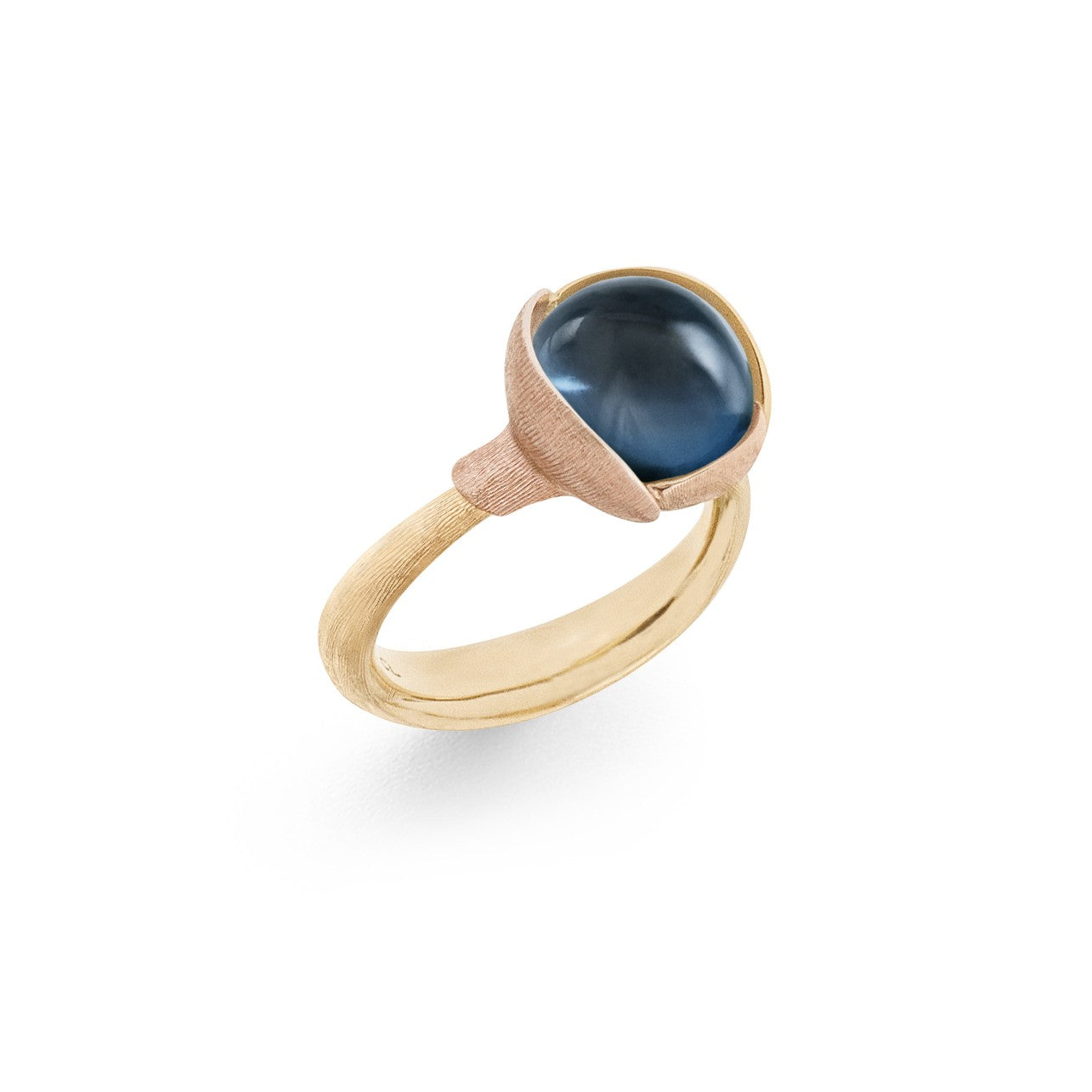 Ring Lotus str. 2 - 18 karat rødguld - blade rosag