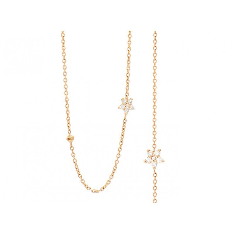 Collier Shooting Stars 18 karat rødguld, anker 30,