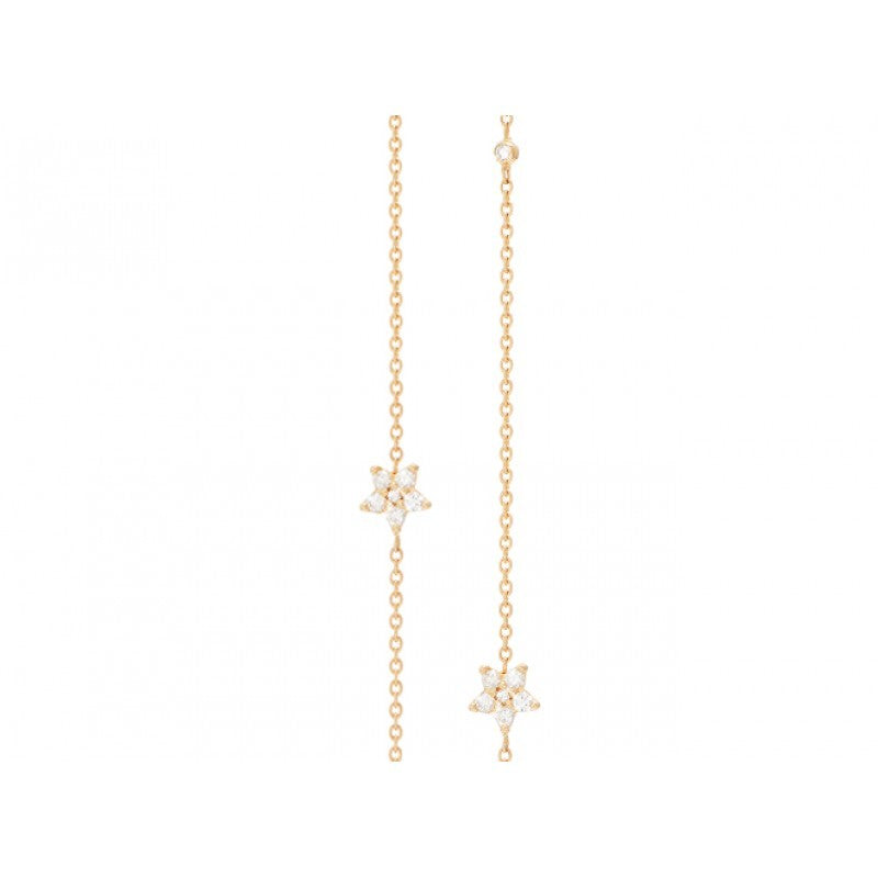 Collier 18 kt. Shooting stars 4 stje. 0,30ct tw/vs
