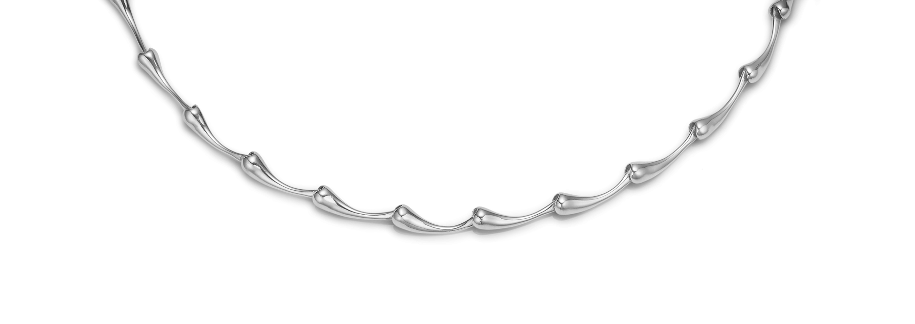 Sølvcollier dråbeformet