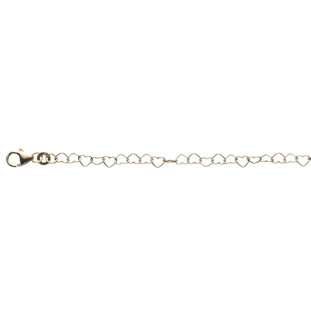 8 kt. Armbånd hjerter