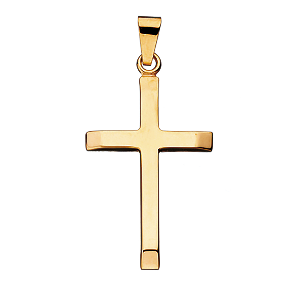 Kors 25 x 16 mm. 14 kt.