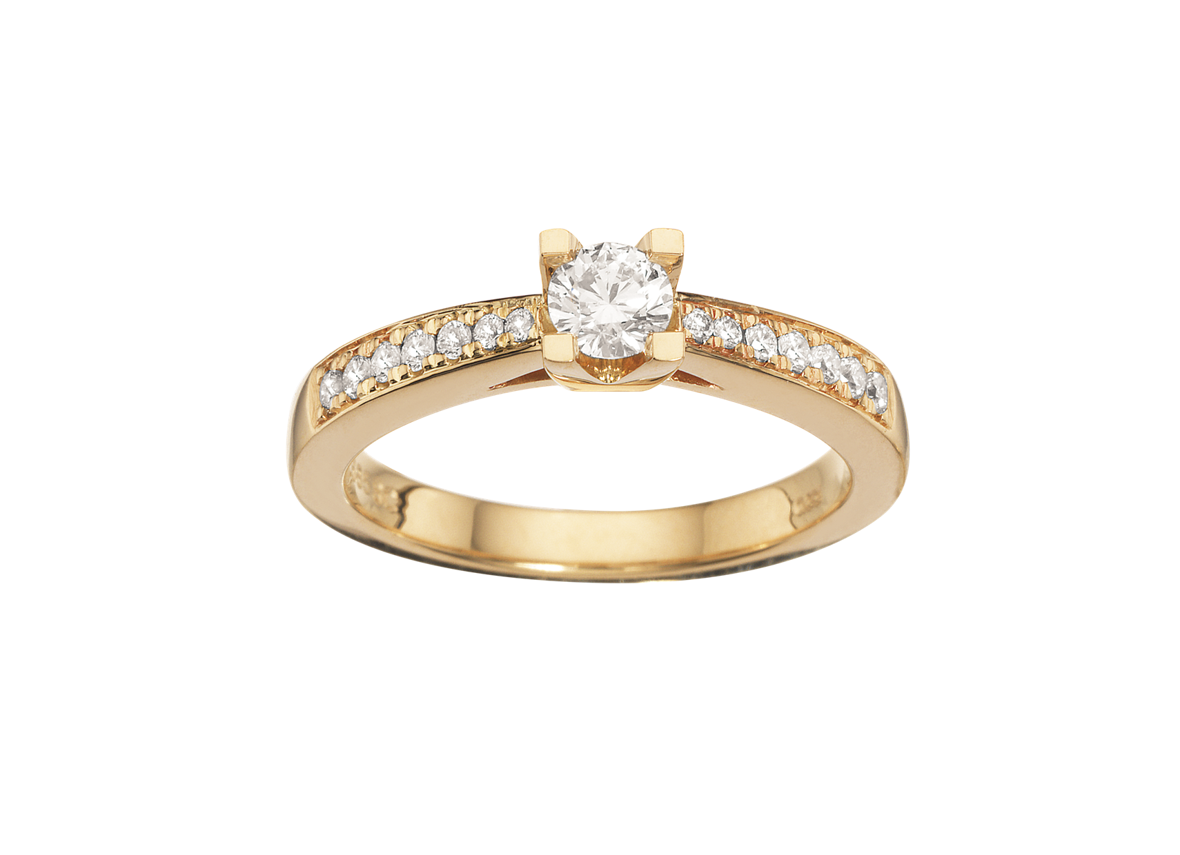 Kleopatra Queen ring 0,33 H-W/SI 14 kt
