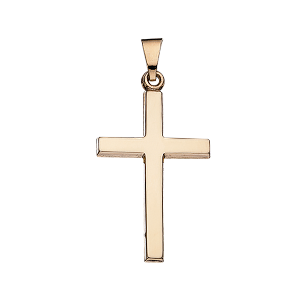 8 kt. kors 25 x 16 mm.