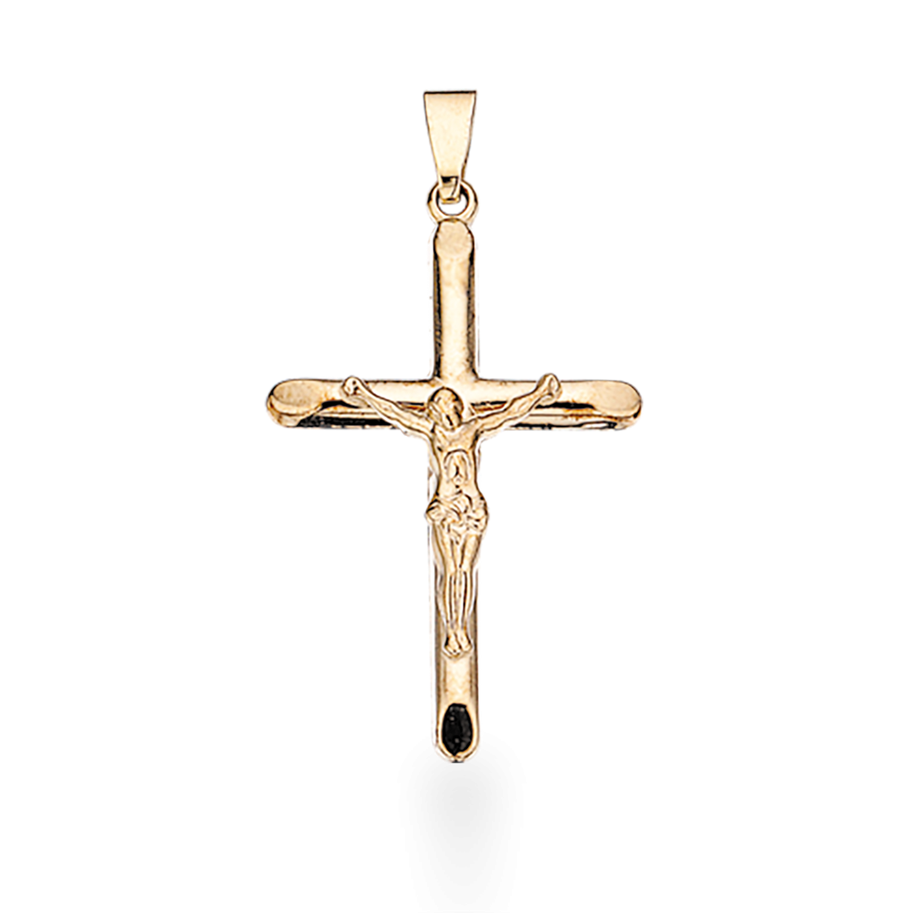 Kors m. Kristus 25 x 16 mm. 8 kt.
