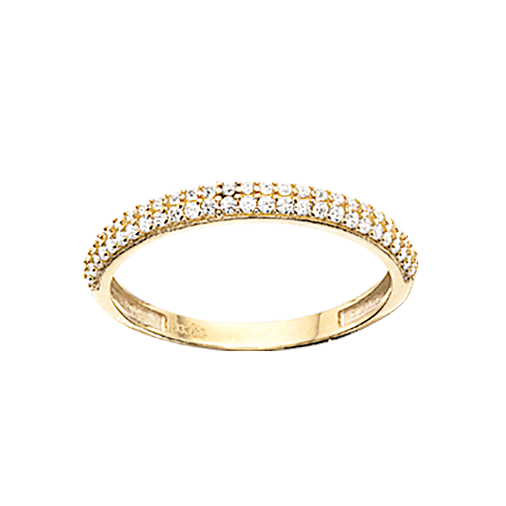 8 kt. ring syn. cubic zir.**