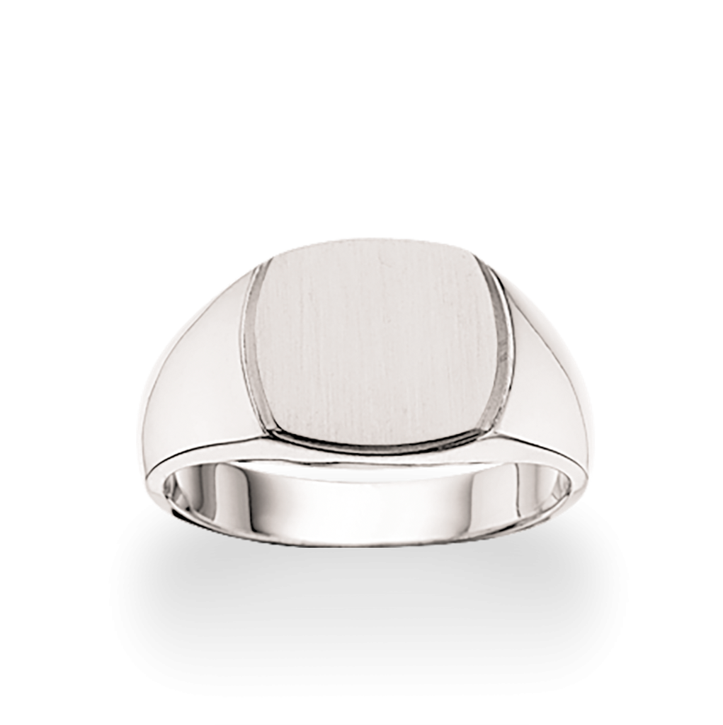 Sølv herrering m/plade**