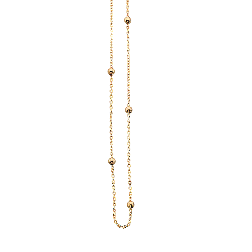 Armbånd m. kugler 8 kt.  18 cm.