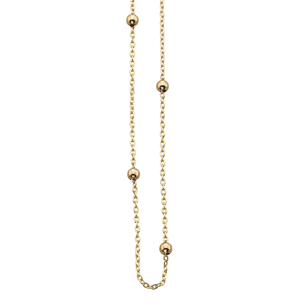 8 kt. Collier m. kugler 45 cm.