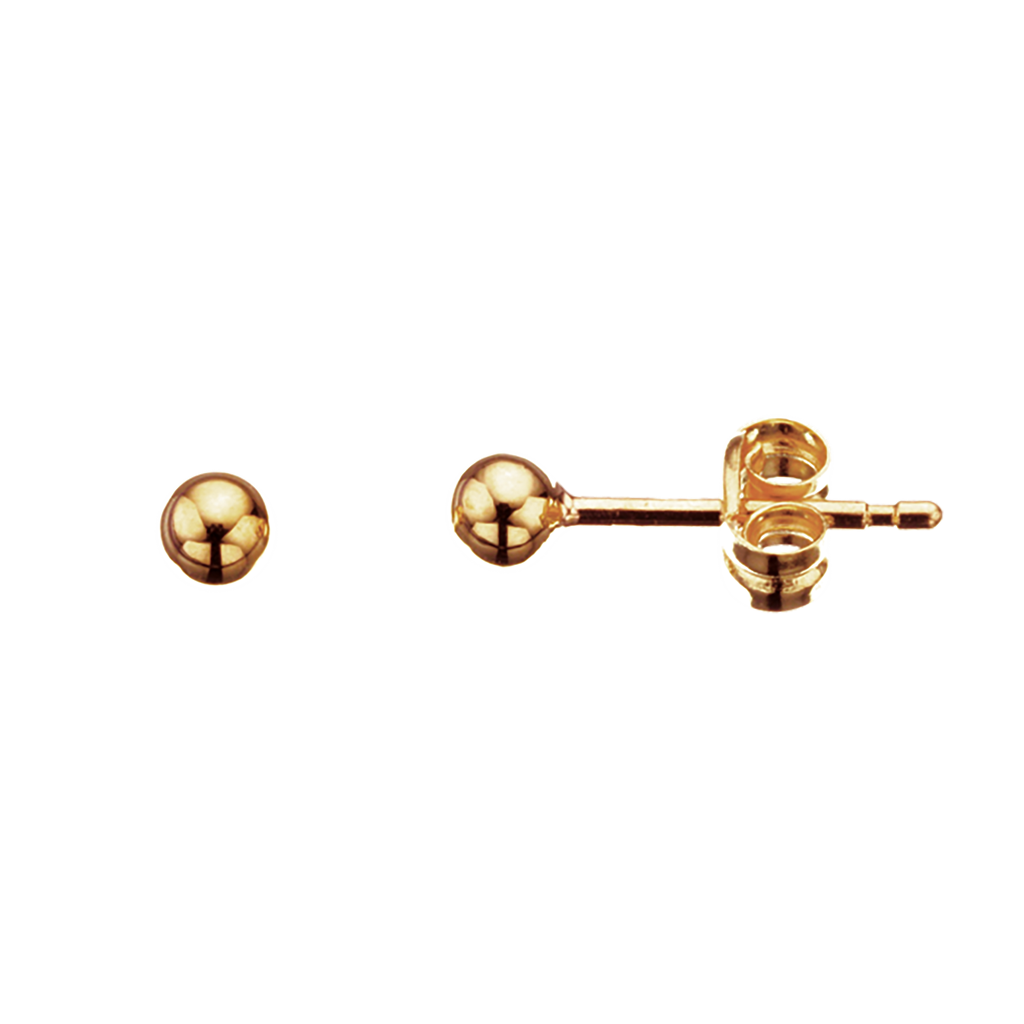 Ørepynt  kugle 3 mm. 9 kt.