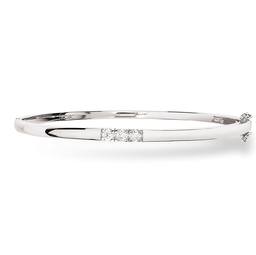 Armring 3 x zir. sølv