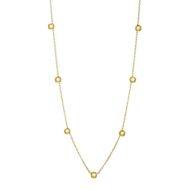 8 kt. Guld kæde m. 5x3mm kugler 42+3cm