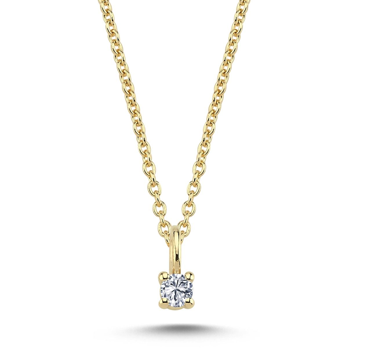 14 kt. THE ONE vedhæng m/0,13 ct. W-si